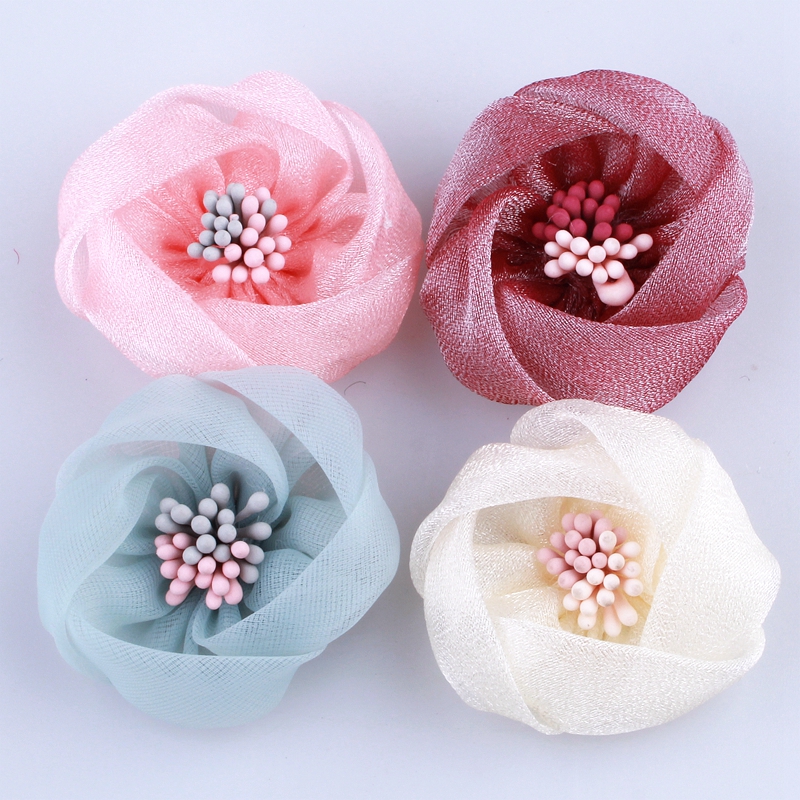 Floral Picks Wood - 4CM High Quality Mini Silk Flower