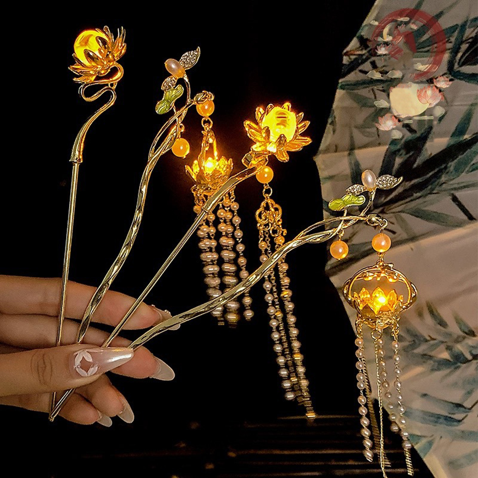 Florist Supplies - Luminous Flower Hairpin For Women Creative