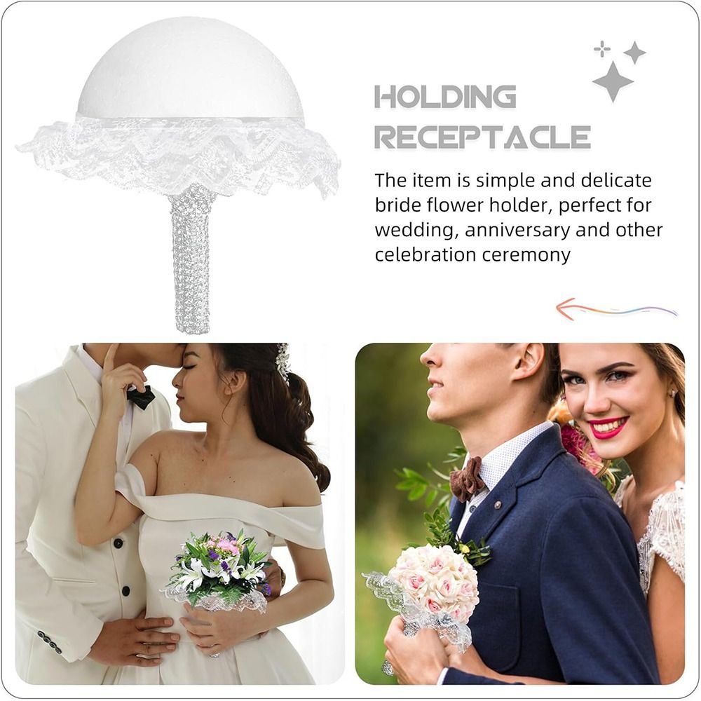 Sweet White Lace Foam Bouquet  – Bouquet Holder Foam Bewertung und Preis