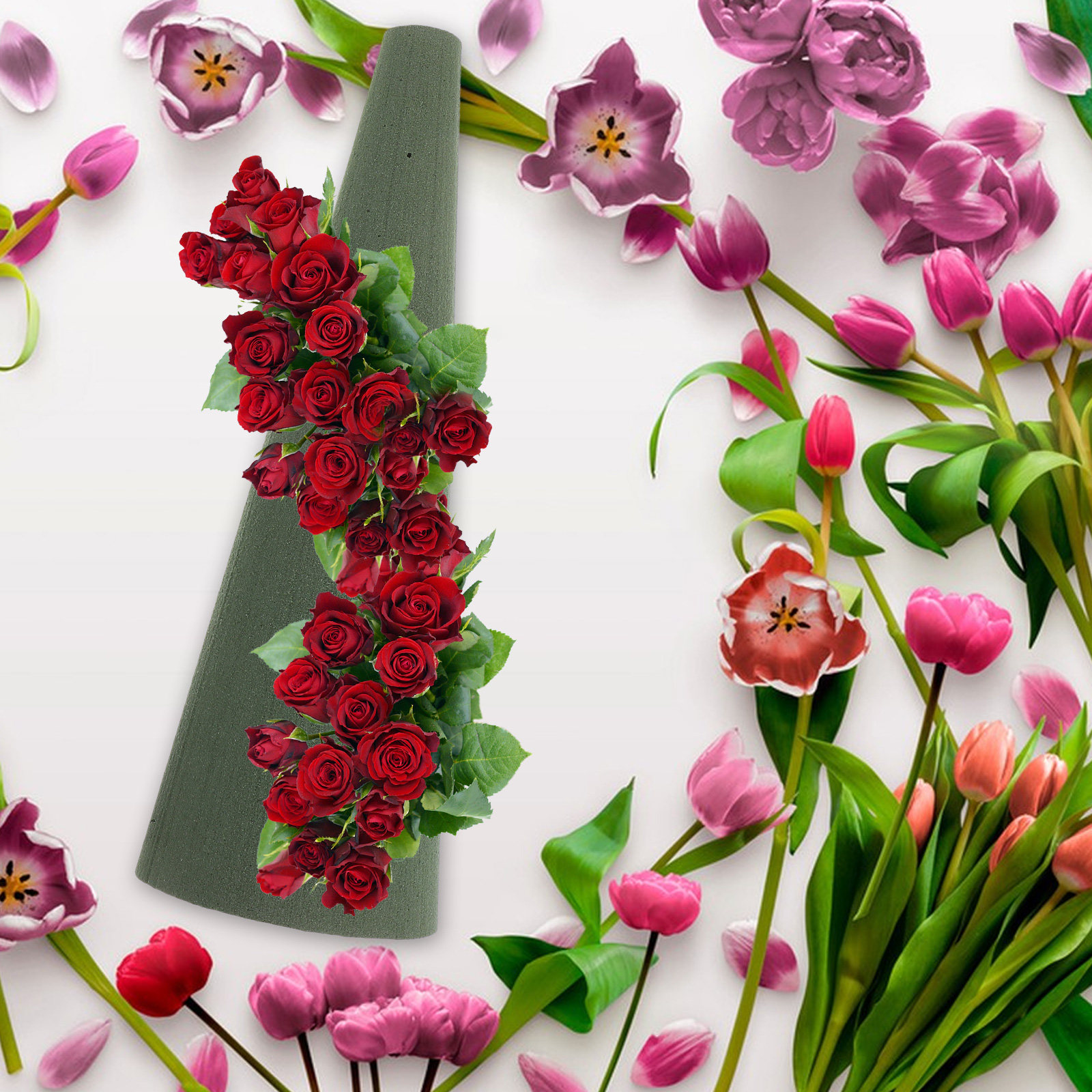 2Pcs Cone Shape Floral Foam Bl – Bouquet Holder Foam Bewertung und Preis