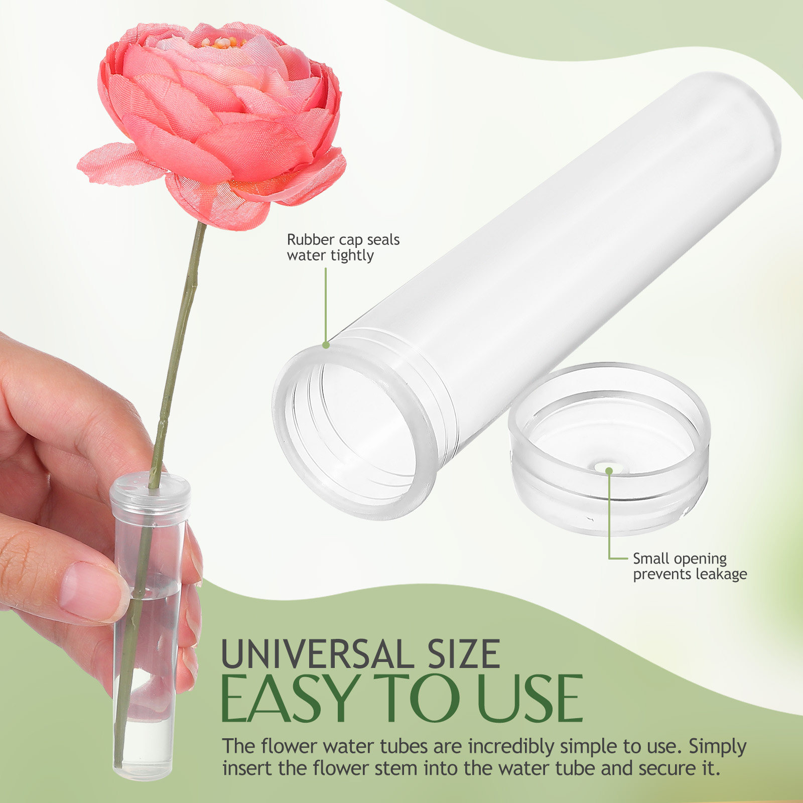 100Pcs Flower Water Tubes Leak – Florist Flower Supply Bewertung und Preis