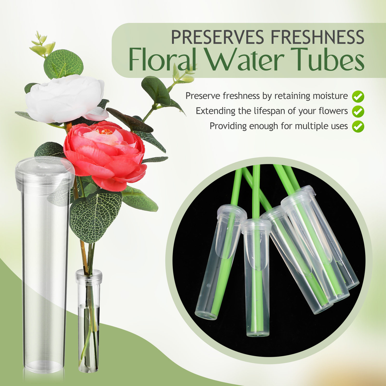 100Pcs Flower Water Tubes Leak – Florist Flower Supply Bewertung und Preis