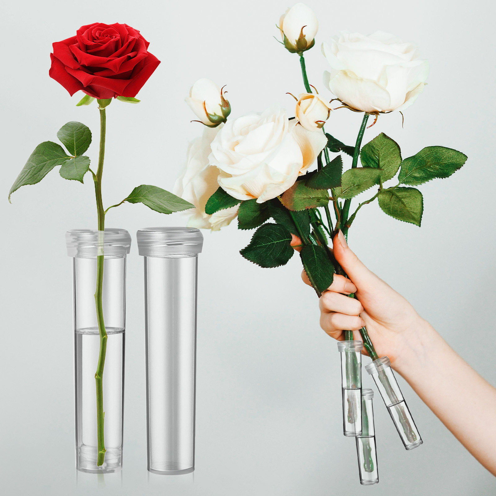 100Pcs Flower Water Tubes Leak – Florist Flower Supply Bewertung und Preis