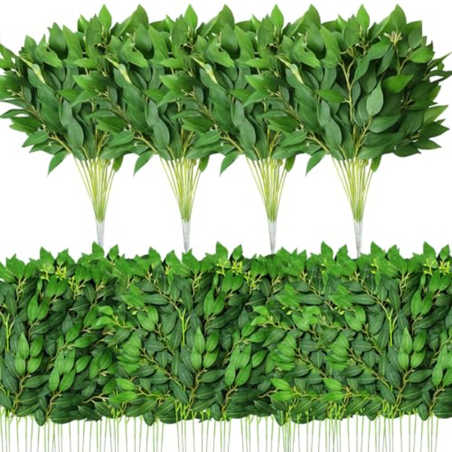 80 Pcs Italian Ruscus Greenery – Ruscus Stem Faux Bewertung und Preis
