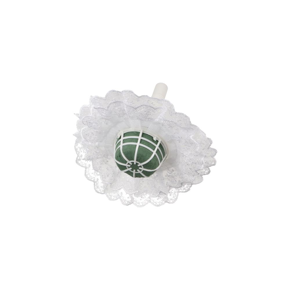 DIY White With Lace Handle Flo – Bouquet Holder Foam Bewertung und Preis