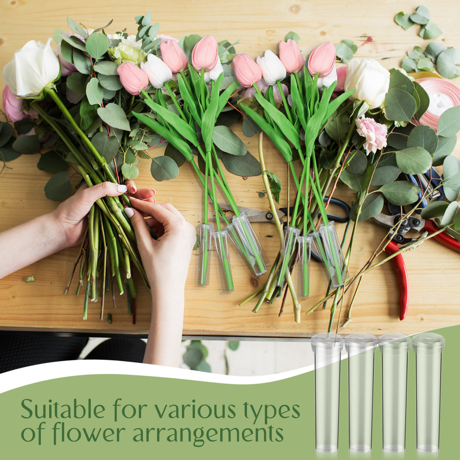 100Pcs Flower Nutrient Tubes U – Florist Flower Supply Bewertung und Preis