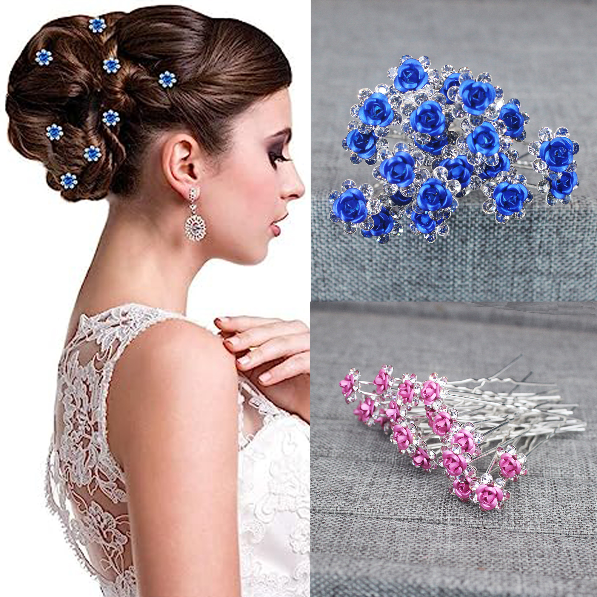 20PCS Rose Flower Rhinestone H – Florist Supplies Bewertung und Preis